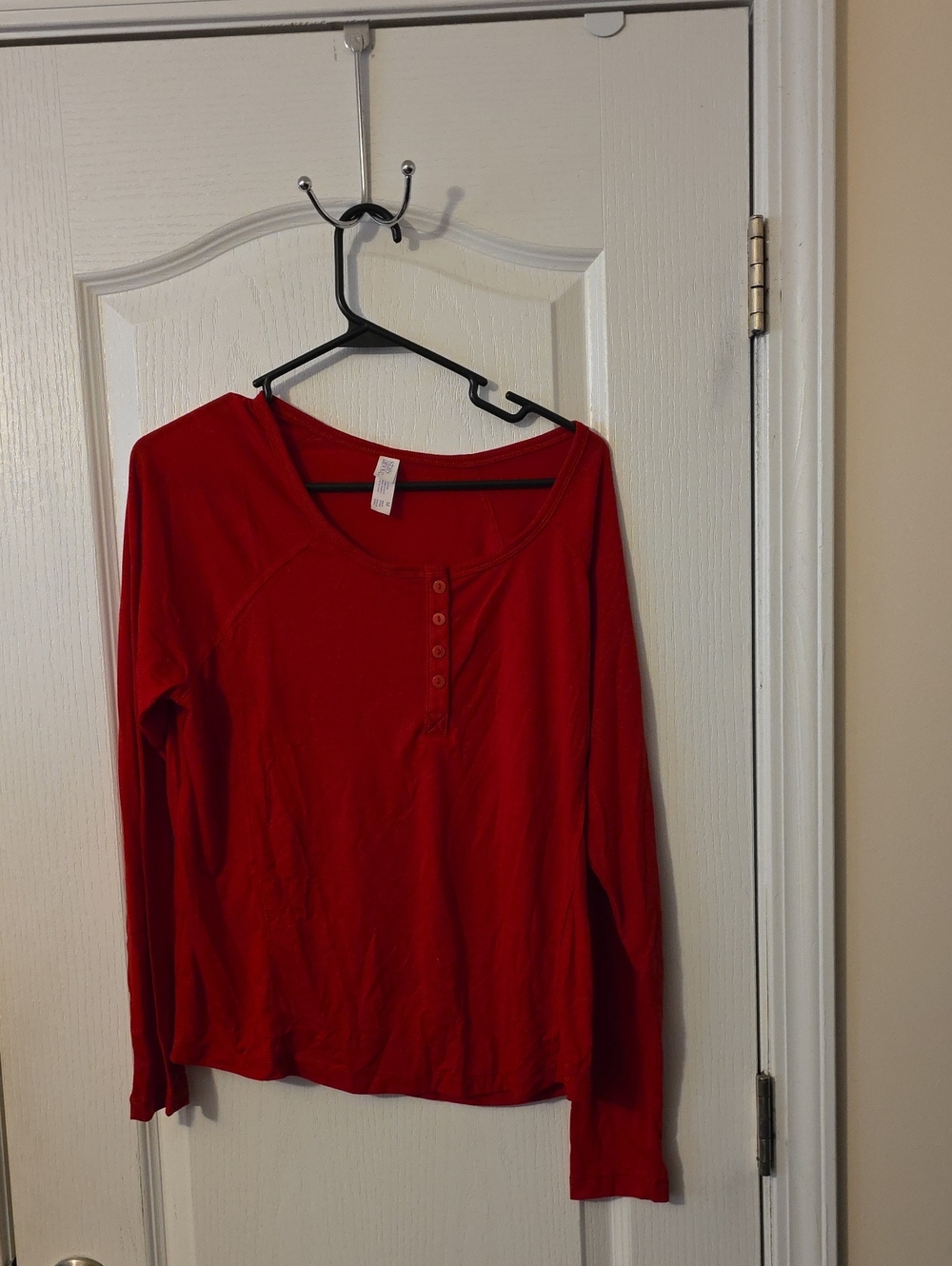 Star Above Women’s Long-Sleeve Red Henley Top